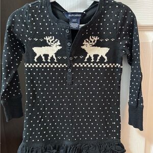 Ralph Lauren Black and White Kids Long Sleeve Shirt